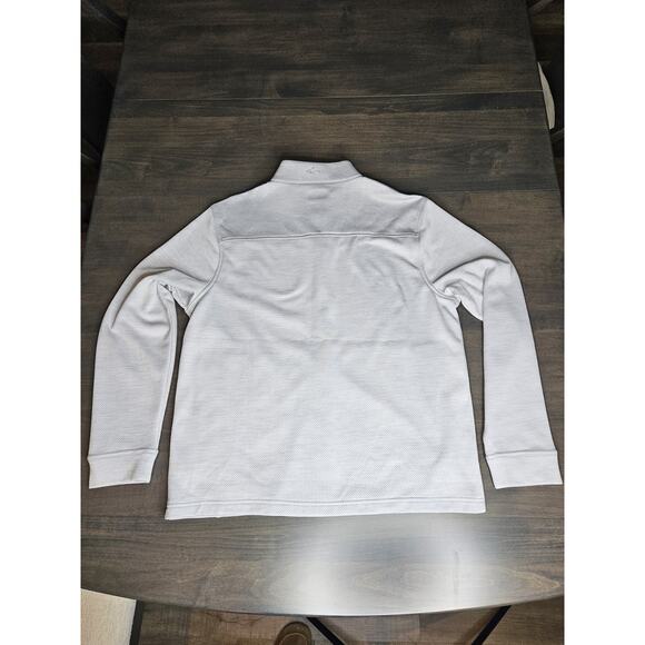 Greg Norman Men’s Full Zip Sweater Jacket Textured Color Light Gray Size Large - Picture 2 of 6